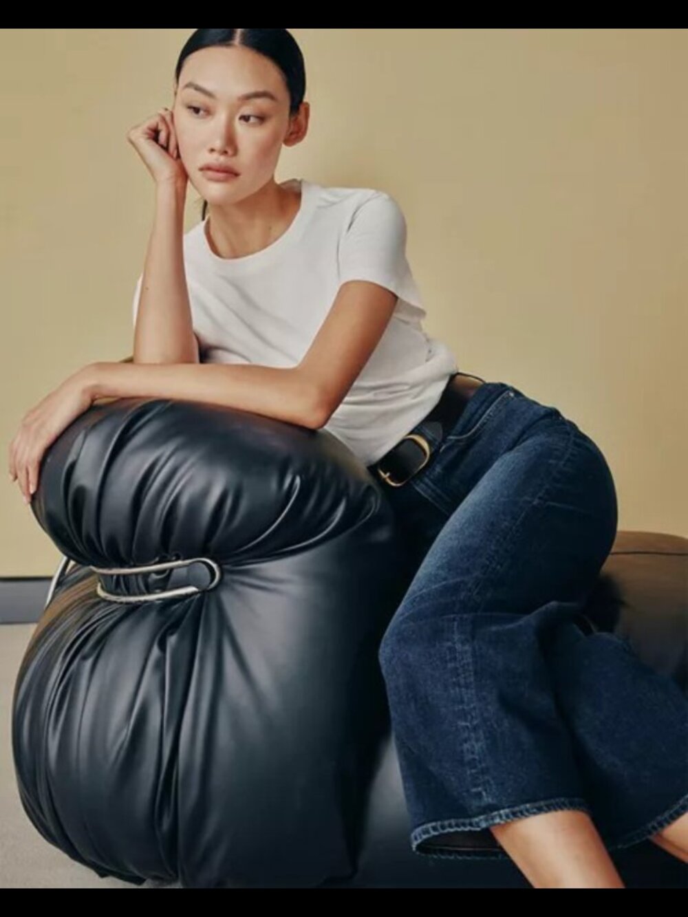 DL1961 Karmine SculptSystem High Rise Ankle Refined Wide Leg Jeans in Dark Sea